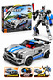 350-Piece Transformable Robot Skyline GTR Race Car Building Set with 2-in-1 Snap-and-Release Building Blocks