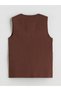 Simple Women's Vest with a Double-Breasted Wrap Neckline in a Linen-Blend Fabric from Freezen Store - 7
