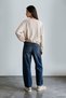 Women's Sweatshirt with Embroidered Details SWT02926 Beige - 3