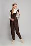 Johana Velvet Dungarees - Brown - 2
