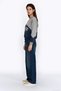 Women's Sweatshirt with Embroidered Details SWT03027 Heather Gray - 4