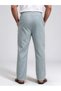 Light Blue Solid Casual Pants - 2