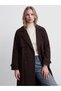 I Double-Breasted Roba Collar Loose Fit Women's Melton Coat from Freezen Store