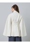 Cream Oversized Longline Wool-Like Cape Jacket - 5
