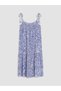 TWO MT SHOP QUALITY LCW Comfort Navy Blue Patterned Dress - 6