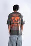 "On Earth" Graphic Back Print Khaki Oversized Unisex T-Shirt