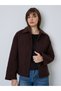 Coffee Brown Relaxed Wool Like Jacket