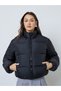 Black Regular Fit Padded Jacket - 3