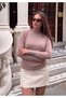 Boat Neck Sweater with Cuff Buttons