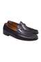 Black Color Laceless Genuine Leather Men's Shoes