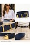 Genuine Leather Women's Belt with Gold Buckle and Metal Tips - 3 cm Belt for Jeans and Cloth Pants - 6