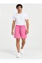 Light Pink Solid Knee-Length Drawstring Shorts - 3