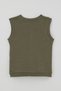 Boys' Baby Vest with Snap-Fastened Design and Cute Puppy Embroidery, 4 Months–1 Year, Dark Khaki Green - 2