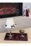 Set of 2 Ottoman Silk Fabrics in Burgundy and Ripe Cherry with a bow detail and Rectangular Tray - 4