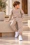 Unprinted Beige Kids' Sweatsuit Set - 2