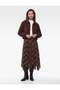 Women's Long-Sleeved Bomber Jacket with Zippered Pockets and a Zipper, Brown