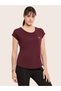 Maroon Solid Activewear T-Shirt - 2