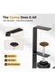Under Desk Cable Tray - Black, No Drill Cable Management Box for Office & Home - 4