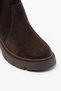 Coffee-Brown Suede Genuine Leather Buckled Women's Boots with Thick Soles - 2