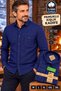 Men's Winter Cotton Velvet Long-Sleeve Shirt with Pockets - 2