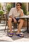 Alix Men's Fabric Comfortable, Non-Irritating Thong-Style Pool and Beach Slippers