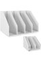 Foldable File Organizer 4 Compartment, Letter Tray Magazine Rack