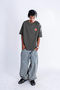 "On Earth" Graphic Back Print Khaki Oversized Unisex T-Shirt - 6