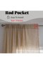 - Boho Curtain with Handmade Tassels Half Blackout Rod Pocket - 3