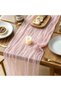 Cheesecloth Table Runner, Table Runner Decoration，Soft Crinkled Boho Rustic Table Runner Soft Crinkl - 7