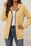 Moxy Unisex Zippered Hooded Two-Thread Raster Sweatshirt Comfortable Fit Basic Cardigan with Kangaroo Pocket - 2