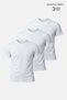 ORGANIC Cotton HERCULES Slim Fit 3-Pack T-Shirts, White