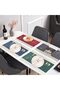 Elegant Placemats with Matching Table Runner,Washable Durable Plastic Placemats for Dining Table Set - 6