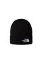 Tnf logo box cuffed knit beanie for women and men, warm winter outdoor acrylic beanie. - 3