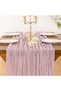 Cheesecloth Table Runner, Boho Rustic Sheer Table Runners, Cheese Cloth Runner for Spring Easter Wed - 7