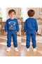 Baby Boy & Child Cotton Combed Cotton Fabric Patterned 2-Piece Top and Bottom Pajama Set - 2