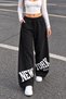 Women's New York-Printed Stylish and Comfortable Oversized Casual Streetwear Sweatpants - 5