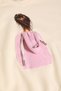 Girls' Sweatsuit Set with Pink Girl Design, Crew Neck, and Wide-Leg Pants with Brushed Inside Ruffle Details 25104 - 2