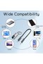 كابل USB C إلى USB C، 20 سم/0.6 قدم، محمول وصغير الحجم، شحن سريع 60 واط ونقل البيانات - 8