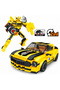350-Piece Transformable Robot Camaro Race Car Building Set with 2-in-1 Snap-and-Release Building Blocks - 3