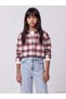 Checkered Embroidered Gabardine Girls' Shirt from Uzg Store for Style Enthusiasts - 2
