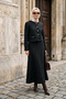 Button-Detail Tweed Skirt Suit 41778 Black
