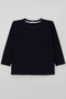 Boys' Long-Sleeve Basic T-Shirt, Ages 5–9, Navy Blue