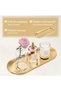 HASTHIP® 2Pcs Large Gold Stainless Steel Rectangular Trays, Multipurpose Decorative Organizer for Ba - 2