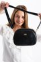 Black Women's Crossbody Bag: Casual, Stylish, and Practical Shoulder Bag with 3 Main Zippers - 3