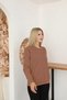 Women's Winter Regular-Fit Coffee-Colored Basic Sweatshirt - 5