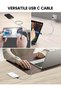 كابل USB A إلى C مضفر بطول 6 بوصات، يدعم الشحن السريع 3A ونقل البيانات - 6