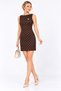 Polka Dot Lined Mini Dress, Length 83 cm
