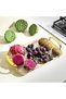 Serving Trays with Handles, Large Rectangular Dinner Platters 16.5/14.9/13.2 Inch, Durable White Pla - 5