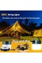Solar Camping Lantern with String Lights, 33ft Light Strip Easily Store, Rechargeable Lantern with 3 - 2