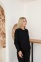 Women's Winter Regular-Fit Black Basic Sweatshirt - 5
